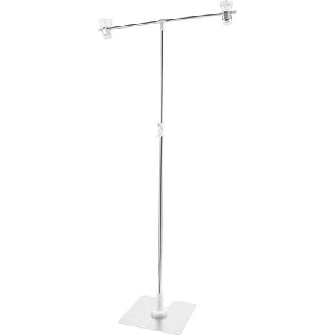 Support de Fond Photo en Acier Inoxydable Léger Portable Pince Réglable Cadre Mini pour Photographie Cosmétique et Nature Morte pour Toile de Fond de Table (1/5)