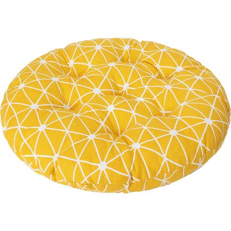 Coussin De Chaise Ronde - 38 Cm De Diamètre - 7,6 Cm D'Épaisseur - Pour Intérieur Extérieur Bureau Jardin Patio - 1 Pièce