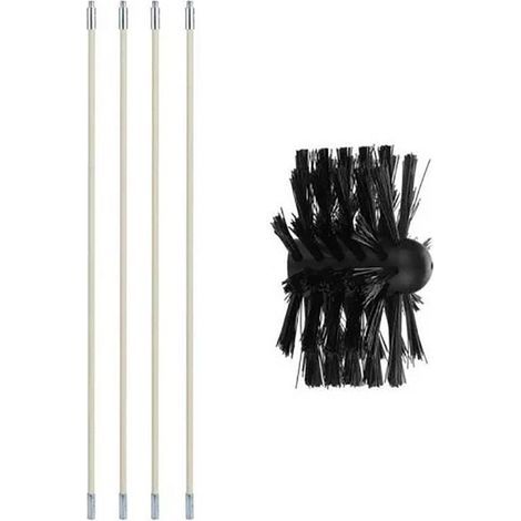 Brosse de nettoyage de cheminée, outil de balayage et Kit de tiges, nettoyage des conduits