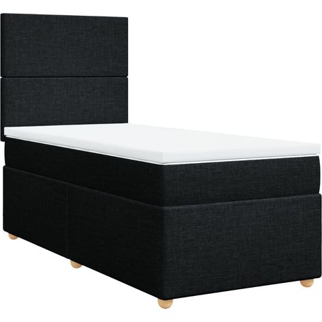 Maison Exclusive - Giroletto a Molle con Materasso Nero 90x190 cm in Tessuto