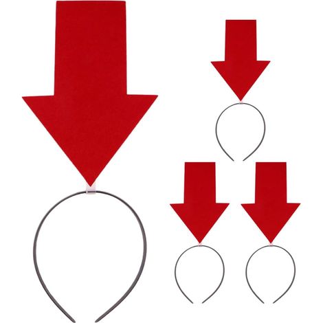 4pcs Bandeaux Flèche Rouge pour Photobooth Design Original en Plastique Léger Taille pour Fêtes et Réunions de Famille (1/5)