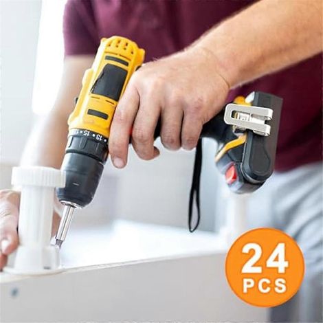 Lot de 24 clips de ceinture de rechange pour perceuse N268241, compatibles avec les outils 20V MAX DCD980, DCD985, DCD980L2 et DCD985L2 - FFY (1/4)