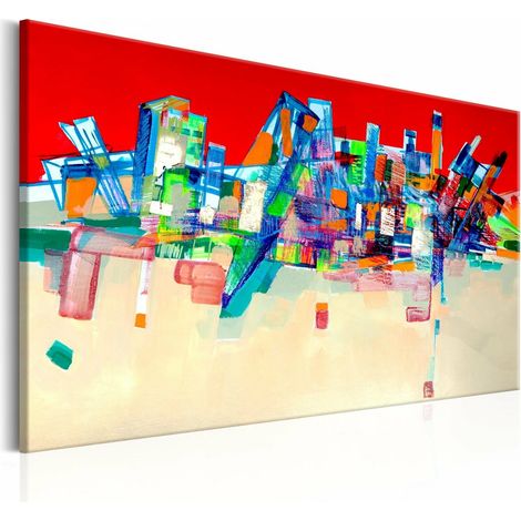 Tableau architecture abstraite - 90 x 60 cm