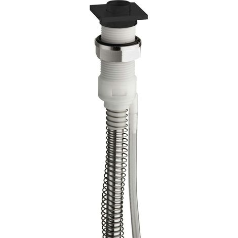 Sapho - Ojal de ducha para borde de bañera con flexo incluido, negro mate PD46813 (1/4)
