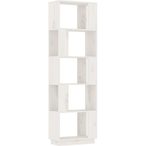 Maison Exclusive - Libreria/Divisorio Bianco 51x25x163,5 cm Legno Massello di Pino