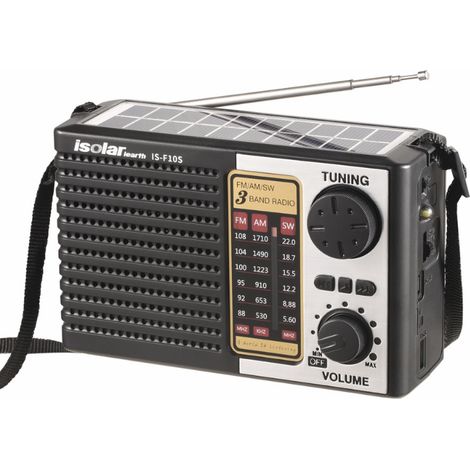 Radio FM/AM portable avec haut-parleur Bluetooth, éclairage de scène LED et lecteur MP3. (1/5)
