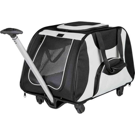 Trixie Trolley bolsa de transporte negro y gris confortable