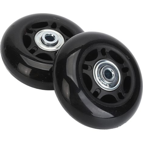 2 Roues de Remplacement pour Valise avec Roulements, Roulettes Pivotantes Universelles en Caoutchouc 68x24mm, Kit de Réparation avec Outil d'Installation (1/5)