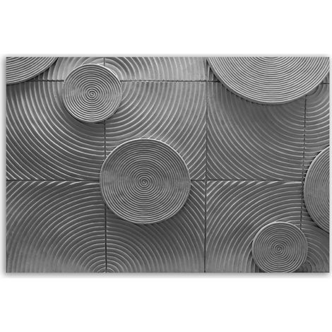 Tableau relief cercles gris (1/5)