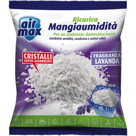 AIR MAX Mangiaumidità Ricarica Sali LAVANDA Cristalli Super assorbenti da 450 gr (1/3)