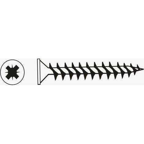 Vis à bois tête fraisée PZ zinguée Viswood filet total 6x50 mm (x10 vis)