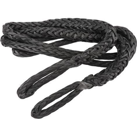 Extension de corde de treuil 1/2 pouces X 6,56 pieds, résistance à la rupture de 26455lbs, ligne de câble de remorquage pour véhicule tout-terrain ATV UTV SUV