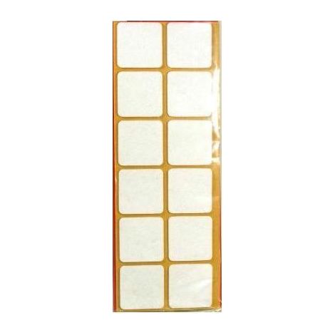 FELTRINI ADESIVI mm.25x25 BIANCO QUADR
