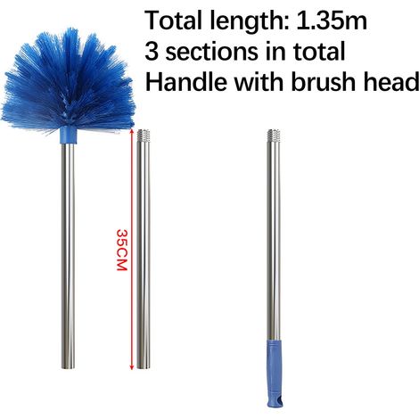 Duster - 6 Feet Adjustable Stainless Steel Extension Pole - Ceiling Fan And High-Dust Surface Cleaning - 1 Piece (1/5)