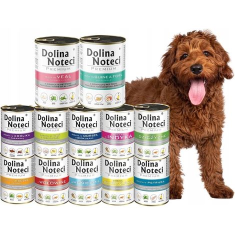 Dolina Noteci Premium Nassfutter für Hunde, Geschmacksmischung, 12 x 400 g, NEUE GESCHMACKSRICHTUNGEN