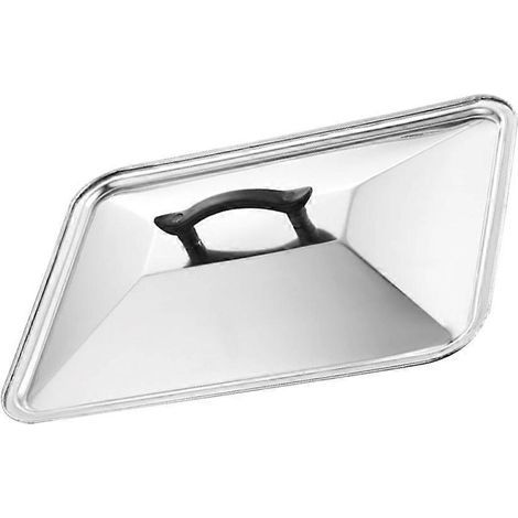 Couvercle de casserole en acier inoxydable anti-éclaboussures d'huile, protection pour casserole, ustensiles de cuisine pour la maison et le restaurant (Couvercle en acier inoxydable, 36 x 27 cm)-3627 (1/4)