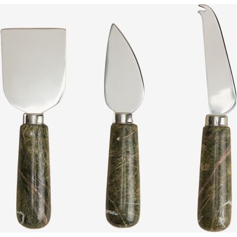 Set di 3 posate per formaggi in marmo e acciaio inox Calven SKLUM             (1/5)