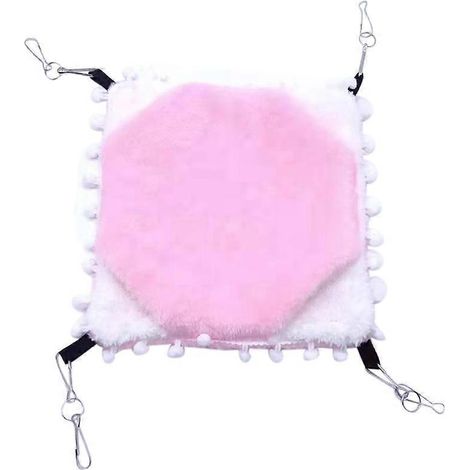 Petit hamac pour cage de rongeurs, hamac pour sugar glider, idéal pour jouer et dormir en hiver, taille M, rose.