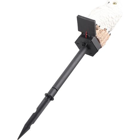 Lampe de sol en résine en forme de hibou alimentée à l'énergie solaire, lampadaire décoratif extérieur à LED résistant à la pluie, éclairage d'ambiance pour pelouse et jardin, batterie rechargeable Ni (1/5)