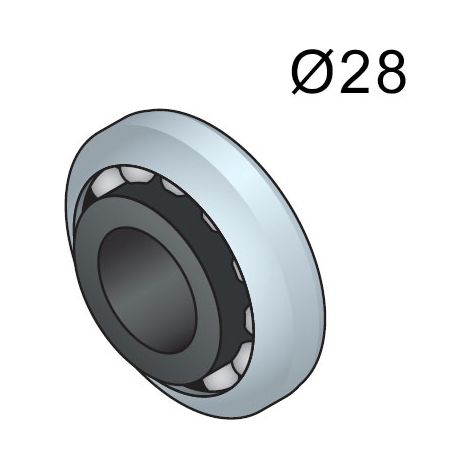 Roulement Nylon Ø28mm - Alésage 12mm - Volet Roulant
