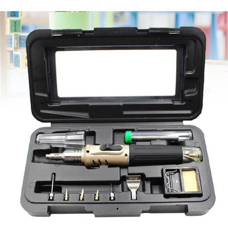 Kit de fil de fer à souder pour modèles de réparation de bijoux augmente la température de la flamme jusqu'à 10 dans un ensemble de fer à souder à gaz