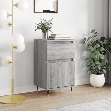Buffet bas,Buffet Commode industriel sonoma gris 40x35x70 cm bois d'ingénierie -QS81562 (1/5)