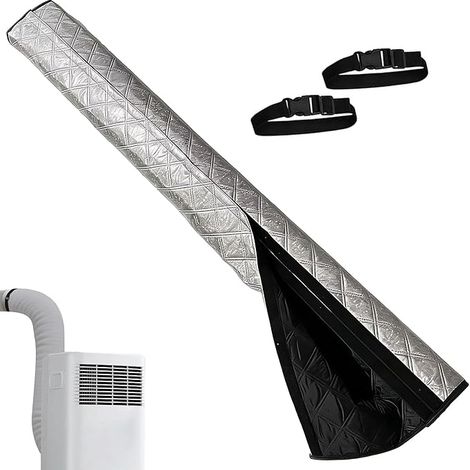 Copertura per tubo flessibile del condizionatore portatile, coperture isolanti per tubi flessibili del condizionatore, antipolvere, copertura universale per tubi di scarico del condizionatore portatil (1/5)
