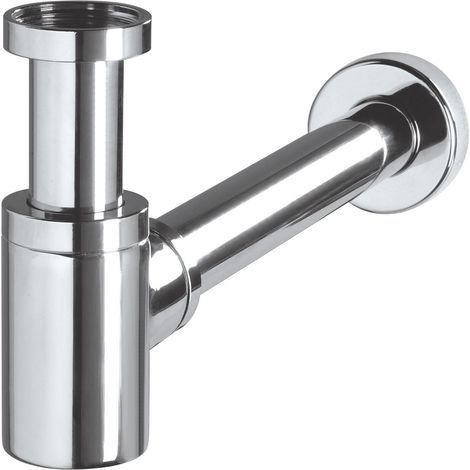 Wirquin – Siphon de lavabo en laiton – Filetage plomberie 1 1/4'' – Longueur 30cm – Design compact pour espaces réduits (1/5)