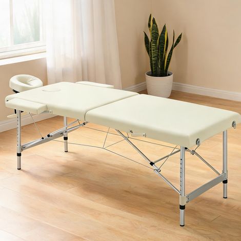 Appareil de massage pliable crème 210 x 90 x 84 cm (1/5)