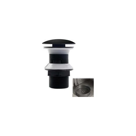 Bonde Lavabo Universelle Pop-Up, Bonde Clic Clac pour Éviers et Lavabos, Installation Facile, Étanchéité Maximale, Design Moderne pour Salle de Bain et Usage Commercial,Noir Mat (1/5)
