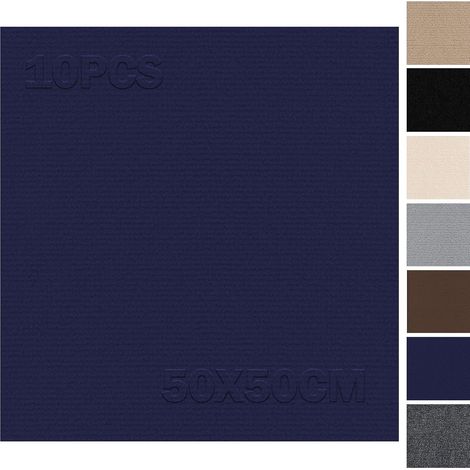Dalles de moquette auto-adhésives 50 x 50 cm - Lot de 10 pièces - 2,5 m² - Moquette, dalles de moquette avec dos enduit, moquette de bureau à découper (1/5)