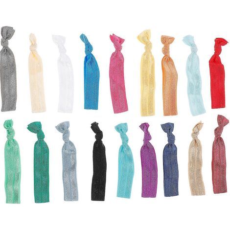 100 Haargummis mit Knoten für Frauen und Mädchen (Farbe zufällig) (1/3)
