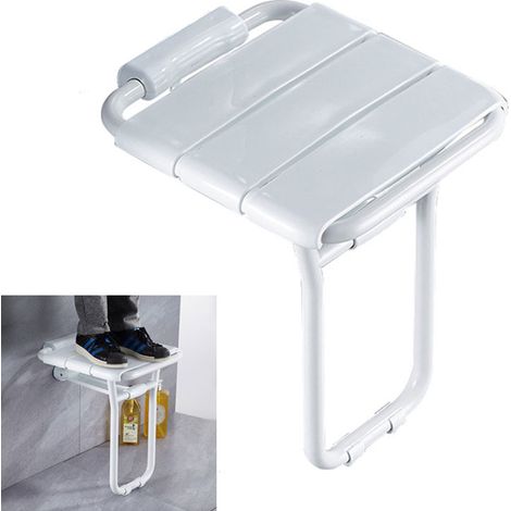 Silla de ducha plegable, asiento de baño montado en la pared, adecuado para ducha interior, taburete de baño para espacios pequeños, adecuado para ancianos, discapacitados y personas con movilidad red (1/5)