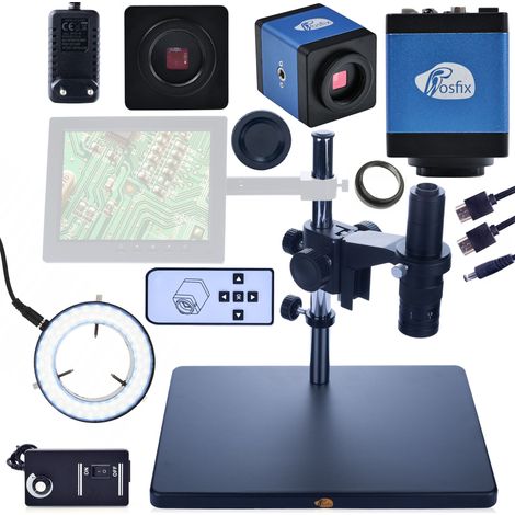 Microscopio digitale Rosfix Earth Pro MCEP-0.5X + fotocamera Scorpius Pro KMSP-HDMI-USBI + Illuminatore + fotocamera Draco Blue (1/5)