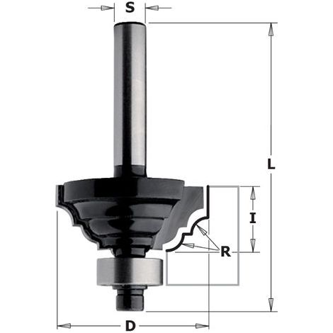 K941-430 HM-FRAISE A PROFIL HW Z2 S=8 D=42.9X18X60 R=6.3 DR (1/2)
