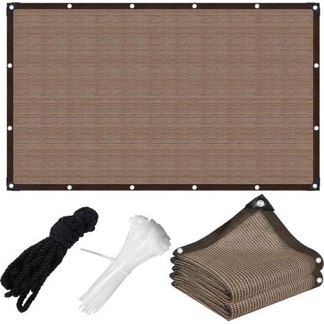 1 Filet d'ombrage 3x3m. œillets renforcés. toile perméable. protection solaire jardin terrasse serre (1/5)