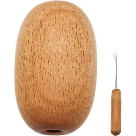 Stopfei mit Nähnahttrenner, Nähzubehör aus Holz