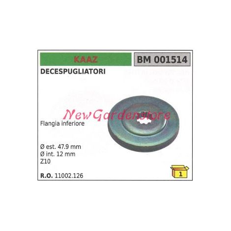 Flangia inferiore coppia conica KAAZ decespugliatore 001514