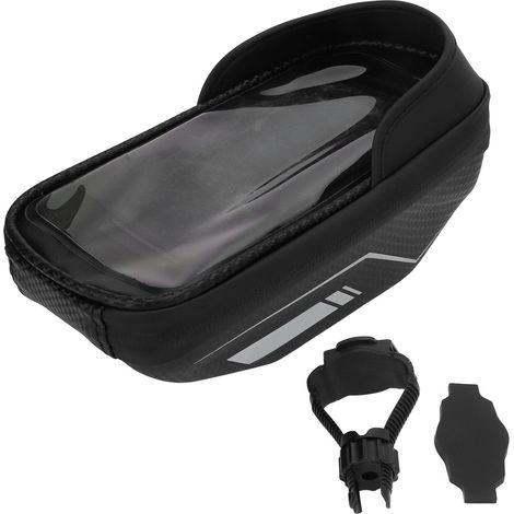 Sacoche de téléphone portable pour vélo avec pare-soleil, écran tactile, fermeture éclair, étanche, installation facile pour les téléphones de 7 pouces (1/5)