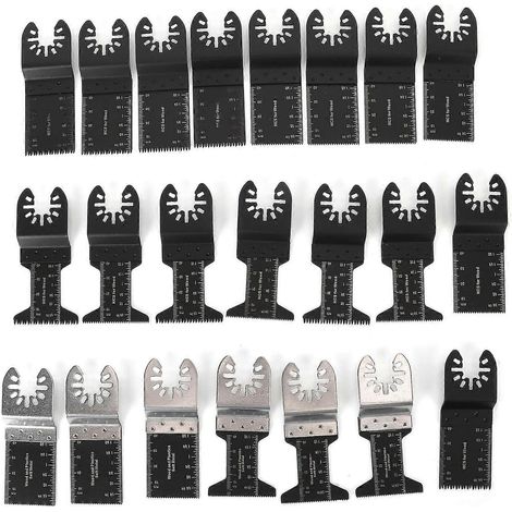 Ensemble de 22 lames de scie oscillantes pour des coupes précises de métal dans le bois et le plastique