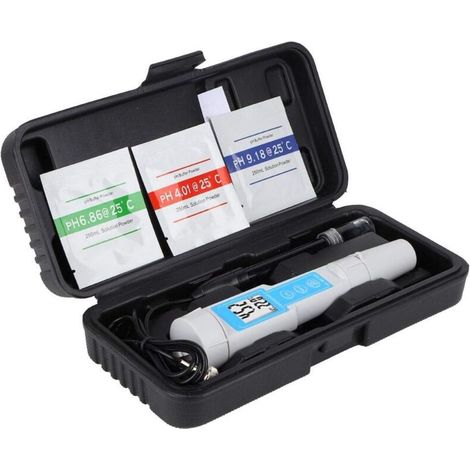 royaluxe -Test de qualité de l'eau PH-mètre numérique, stylo test de qualité de l'eau LCD portable, test de PH de l'eau de piscine et d'aquarium domestique, puce CPU de haute précision Patch SMT pH co (1/5)