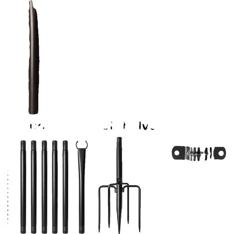 Poteaux de lumière, hauteur réglable, construction en métal durable, 2pcs (1/2)