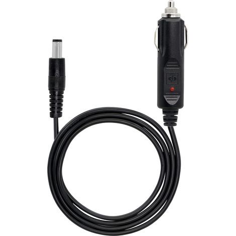 Chargeur de Voiture 12V DC Cordon d'alimentation 18 AWG 5,5 mm x 2,5 mm DC vers Prise Allume-Cigare mâle pour Appareil Photo, CCTV, câble Allume-Cigare pour réfrigérateur de Voiture (1,5 m) (1/5)