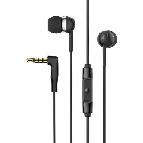 Sennheiser Consumer Audio CX 80S Kopfhörer-Ohrhörer mit integrierter intelligenter Fernbedienung und Knopf – Schwarz