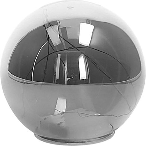 Tognana Sfera Natale con Led D 15 Cm Christmas Smoke Vetro Grigio