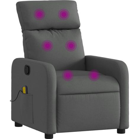 Maison Exclusive - Massagesessel Dunkelgrau Stoff