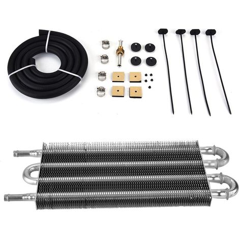 Kit refroidisseur d'huile de transmission 4 rangées, radiateur auto manuel, convertisseur de couple (1/5)