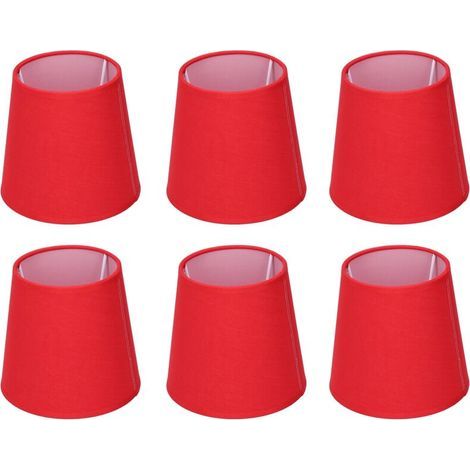 Moderner, schlichter Stofflampenschirm, 6-teilig, mit Aufhängefolie innen, Lampenschirmabdeckung für E14-Lampen (1/5)