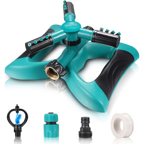 Arroseur de pelouse automatique rotatif à 360° réglable pour enfants, système d'irrigation couvrant une grande surface et sans fuite, accessoires de jeux aquatiques d'extérieur pour l'été (1/5)