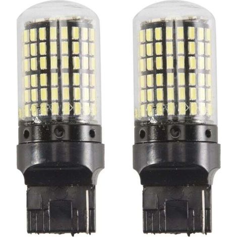 Lot De 2 Ampoules LED 7440 Canbus Sans Erreur T20 W21W 144 SMD Blanc Feux Recul Clignotants (1/4)